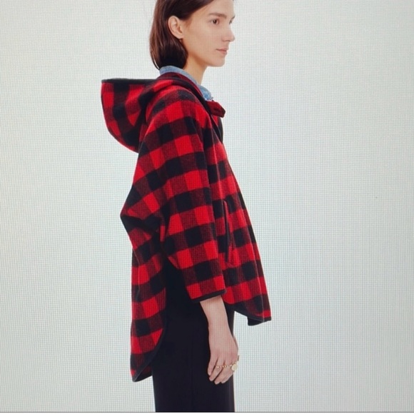 WOOLRICH Vintage Wool Popover Hooded Poncho - Picture 2 of 9